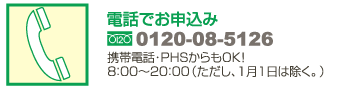 電話でのお申込