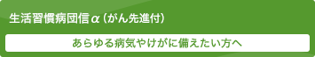 生活習慣病団信α（がん先進付） あらゆる病気やけがに備えたい方へ